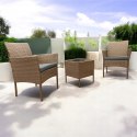 MEBLE OGRODOWE KOMPLET TARAS BALKON OGRÓD STÓŁ + KRZESŁA NATURALNY