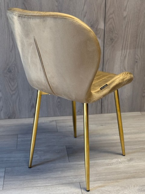 Krzesło tapicerowane MONTI VELVET SAND GOLD Krzesło tapicerowane MONTI VELVET SAND GOLD