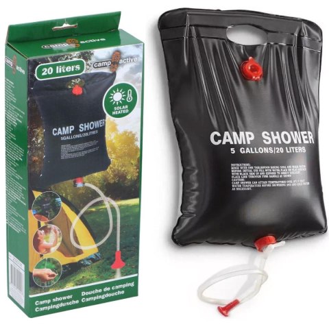 PRYSZNIC SOLARNY KEMPINGOWY TURYSTYCZNY 20L CAMP ACTIVE PRYSZNIC SOLARNY KEMPINGOWY TURYSTYCZNY 20L CAMP ACTIVE