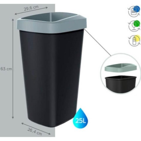 ŚMIETNIK KOSZE NA ŚMIECI 3X25 L COMPACTA Q SORTIBOX KOLOR ŚMIETNIK KOSZE NA ŚMIECI 3X25 L COMPACTA Q SORTIBOX KOLOR