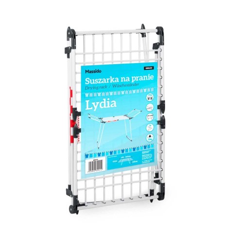 Suszarka na pranie stojąca rozkładana Lydia 27 mb biała Suszarka na pranie stojąca rozkładana Lydia 27 mb biała