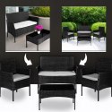 HIT! RATTANOWY ZESTAW OGRODOWY - SOFA + FOTELE + STÓŁ + GRUBE PODUSZKI