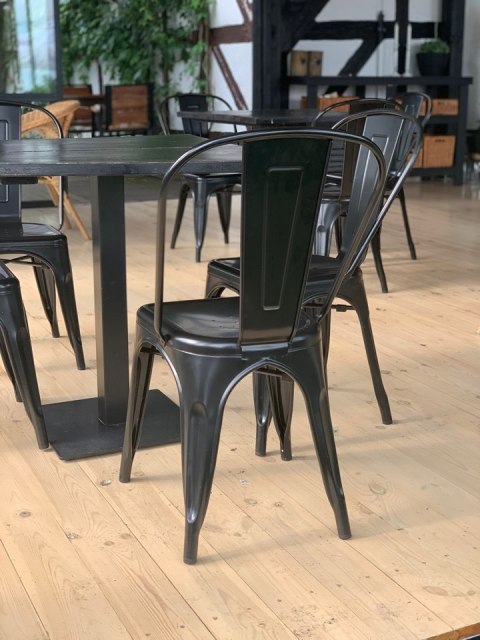 Krzesło metalowe loft CORSICA BLACK II GATUNEK Krzesło metalowe loft CORSICA BLACK II GATUNEK