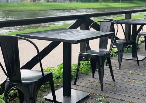 Krzesło metalowe loft CORSICA BLACK II GATUNEK Krzesło metalowe loft CORSICA BLACK II GATUNEK