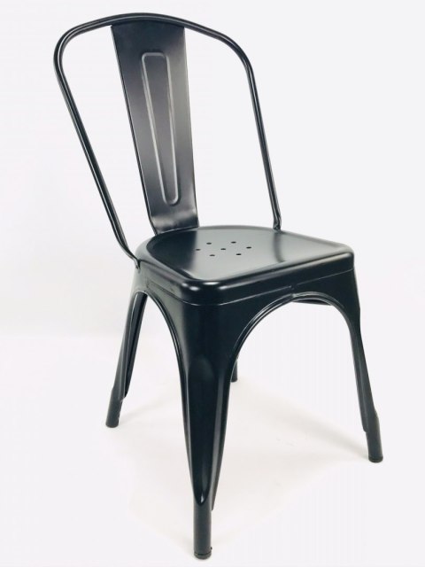 Krzesło metalowe loft CORSICA BLACK II GATUNEK Krzesło metalowe loft CORSICA BLACK II GATUNEK