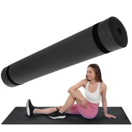 MATA FITNESS JOGA PILATES EVA 180x60x0,4CM CZARNA