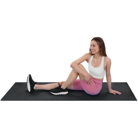MATA FITNESS JOGA PILATES EVA 180x60x0,4CM CZARNA MATA FITNESS JOGA PILATES EVA 180x60x0,4CM CZARNA