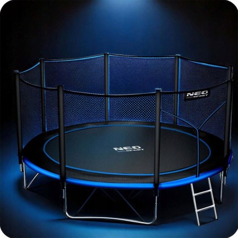 Trampolina ogrodowa 13ft/404cm z siatką zewnętrzną i drabinką Neo-Sport Trampolina ogrodowa 13ft/404cm z siatką zewnętrzną i drabinką Neo-Sport