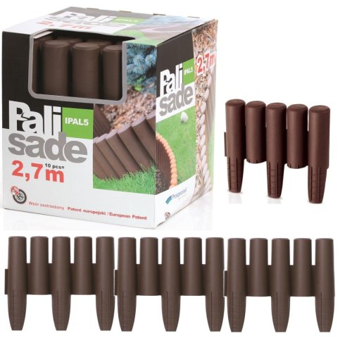 PALISADA OGRODOWA OBRZEŻE TRAWNIKOWE 270CM IPAL 5 BRĄZ PALISADA OGRODOWA OBRZEŻE TRAWNIKOWE 270CM IPAL 5 BRĄZ