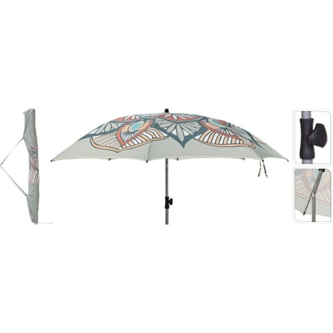 PARASOL PLAŻOWY OGRODOWY MANDALA 200CM SZARY PARASOL PLAŻOWY OGRODOWY MANDALA 200CM SZARY