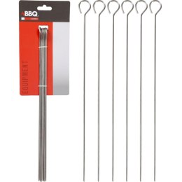 SZPIKULEC DO SZASZŁYKÓW 6SZT DŁ. 35,5CM STAL NIERDZEWNA