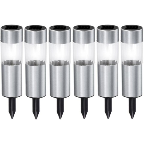 LAMPA SOLARNA 4,5X15CM INOX 6SZT LAMPA SOLARNA 4,5X15CM INOX 6SZT