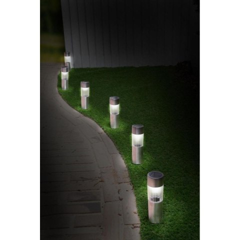LAMPA SOLARNA 4,5X15CM INOX 6SZT LAMPA SOLARNA 4,5X15CM INOX 6SZT