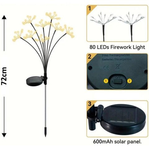 LAMPA SOLARNA DMUCHAWIEC DRZEWKO FAJERWERKI 72CM 60 LED LAMPA SOLARNA DMUCHAWIEC DRZEWKO FAJERWERKI 72CM 60 LED