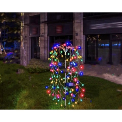 LAMPA SOLARNA DRZEWKO FAJERWERKI MULTICOLOR 72CM 120 LED LAMPA SOLARNA DRZEWKO FAJERWERKI MULTICOLOR 72CM 120 LED