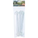 ŚLEDZIE DO NAMIOTU 21CM KPL. 6SZT METAL PLASTIK ŚWIECĄCE W NOCY CAMP ACTIVE