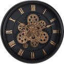 ZEGAR ŚCIENNY OBROTOWY MECHANIZM 38CM CZARNY