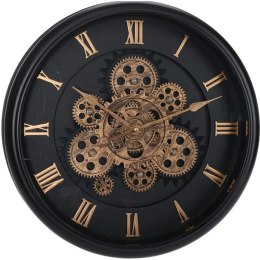 ZEGAR ŚCIENNY OBROTOWY MECHANIZM 38CM CZARNY