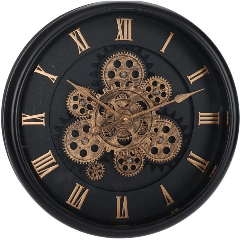 ZEGAR ŚCIENNY OBROTOWY MECHANIZM 38CM CZARNY