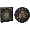 ZEGAR ŚCIENNY OBROTOWY MECHANIZM 38CM CZARNY