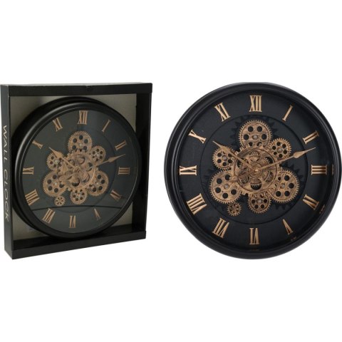 ZEGAR ŚCIENNY OBROTOWY MECHANIZM 38CM CZARNY ZEGAR ŚCIENNY OBROTOWY MECHANIZM 38CM CZARNY