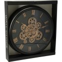 ZEGAR ŚCIENNY OBROTOWY MECHANIZM 38CM CZARNY