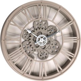 ZEGAR ŚCIENNY OBROTOWY MECHANIZM 38CM SZARY