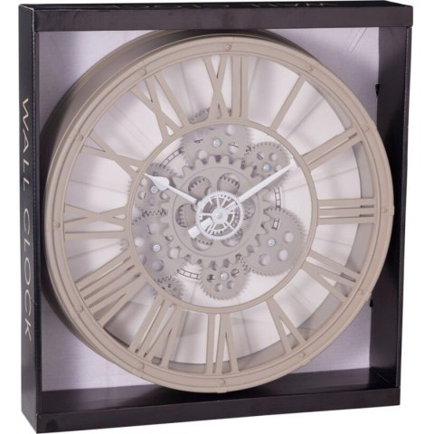 ZEGAR ŚCIENNY OBROTOWY MECHANIZM 38CM SZARY ZEGAR ŚCIENNY OBROTOWY MECHANIZM 38CM SZARY