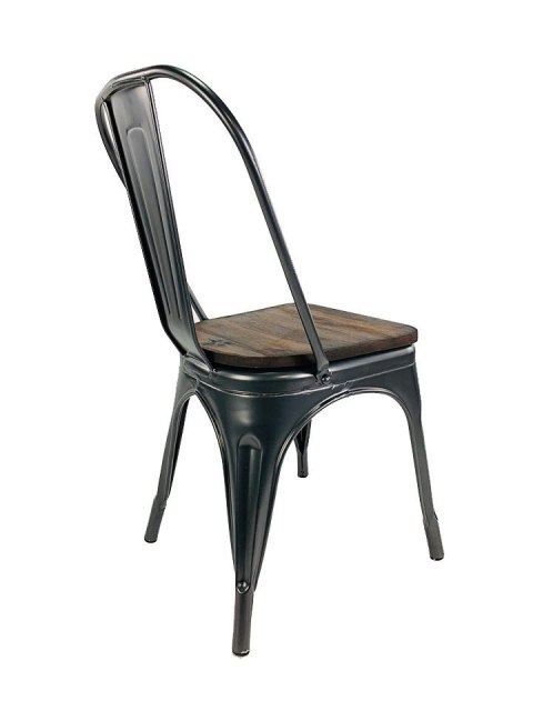 Krzesło metalowe loft CORSICA GRAPHITE WOOD Krzesło metalowe loft CORSICA GRAPHITE WOOD