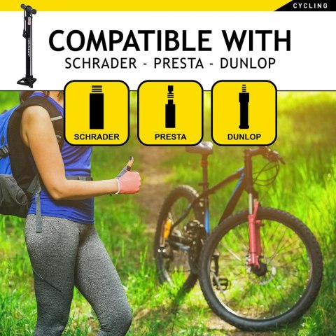 POMPKA WARSZTATOWO ROWEROWA DUNLOP 174psi (12bar) POMPKA WARSZTATOWO ROWEROWA DUNLOP 174psi (12bar)