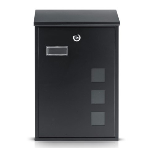 Skrzynka na listy 39x25,5x12 cm czarna HM-864 Skrzynka na listy 39x25,5x12 cm czarna HM-864