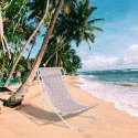 LEŻAK SKŁADANY PLAŻOWY Z ZAGŁÓWKIEM NIEBIESKI