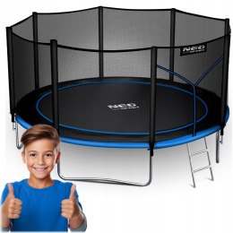 TRAMPOLINA OGRODOWA NEO-SPORT 13FT 404CM + SIATKA ZEWNĘTRZNA + DRABINKA