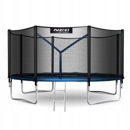 TRAMPOLINA OGRODOWA NEO-SPORT 13FT 404CM + SIATKA ZEWNĘTRZNA + DRABINKA
