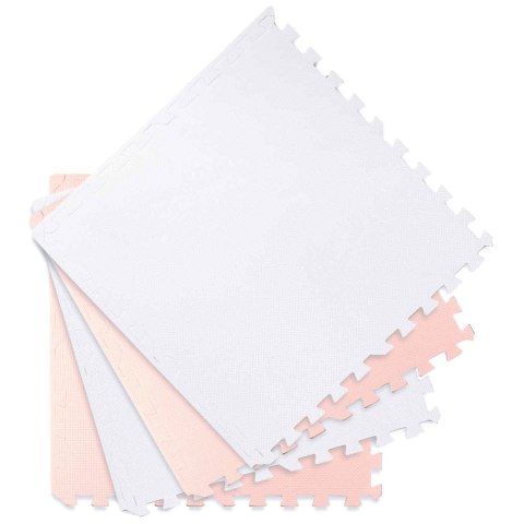 Duża mata piankowa puzzle Ricokids 60x60 cm 4 szt. brzoskwiniowo-biała Duża mata piankowa puzzle Ricokids 60x60 cm 4 szt. brzoskwiniowo-biała