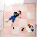 Duża mata piankowa puzzle Ricokids 60x60 cm 4 szt. brzoskwiniowo-biała