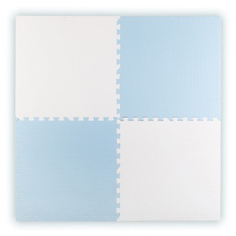 Duża mata piankowa puzzle Ricokids 60x60 cm 4 szt. niebiesko-biała Duża mata piankowa puzzle Ricokids 60x60 cm 4 szt. niebiesko-biała