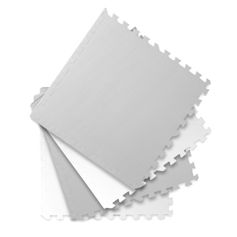 Duża mata piankowa, puzzle Ricokids 60x60cm 4 szt białe i szare Duża mata piankowa, puzzle Ricokids 60x60cm 4 szt białe i szare