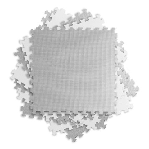 Duża mata piankowa puzzle biało-szara Ricokids 180x180cm 9szt Duża mata piankowa puzzle biało-szara Ricokids 180x180cm 9szt