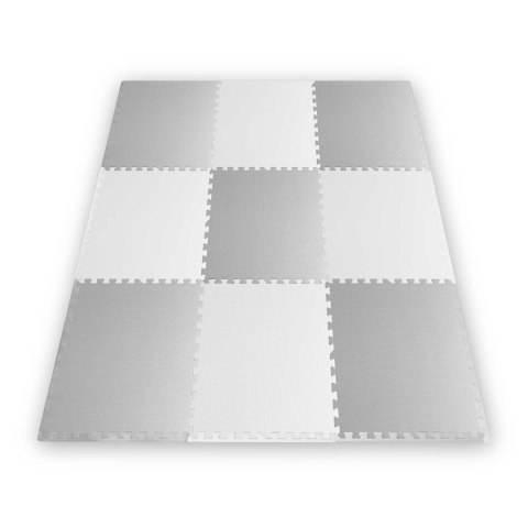 Duża mata piankowa puzzle biało-szara Ricokids 180x180cm 9szt Duża mata piankowa puzzle biało-szara Ricokids 180x180cm 9szt