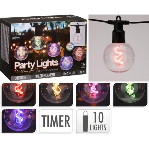 GIRLANDA OGRODOWA PARTY LIGHT 10LED G80 MULTIKOLOR GIRLANDA OGRODOWA PARTY LIGHT 10LED G80 MULTIKOLOR