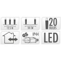 GIRLANDA OGRODOWA PARTY LIGHT 20LED/ 12,5M