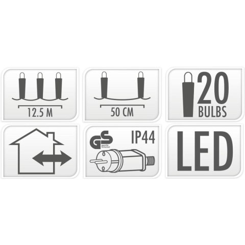 GIRLANDA OGRODOWA PARTY LIGHT 20LED/ 12,5M GIRLANDA OGRODOWA PARTY LIGHT 20LED/ 12,5M