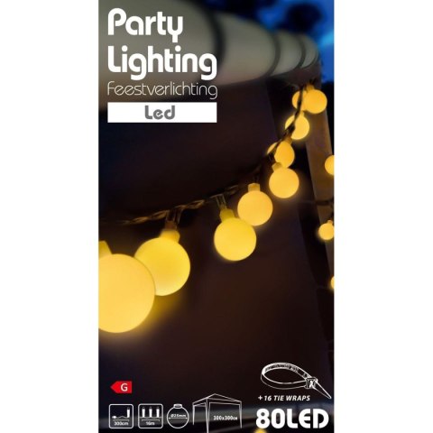 GIRLANDA OGRODOWA PARTY LIGHT 80LED CIEPŁY BIAŁY GIRLANDA OGRODOWA PARTY LIGHT 80LED CIEPŁY BIAŁY