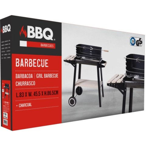 GRILL OGRODOWY WÓZEK 83x45,5x86,5CM CZARNY GRILL OGRODOWY WÓZEK 83x45,5x86,5CM CZARNY