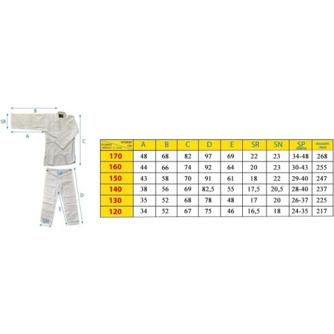 KIMONO ENERO JUDO AIKIDO 170CM NIEBIESKIE KIMONO ENERO JUDO AIKIDO 170CM NIEBIESKIE
