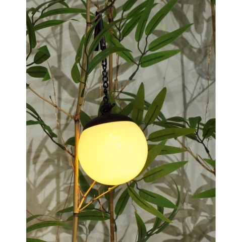 LAMPA SOLARNA PLASTIKOWA KULA WISZĄCA NA KLIPS 10X30CM LAMPA SOLARNA PLASTIKOWA KULA WISZĄCA NA KLIPS 10X30CM