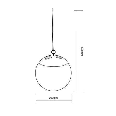 LAMPA SOLARNA PLASTIKOWA KULA WISZĄCA NA KLIPS 10X30CM LAMPA SOLARNA PLASTIKOWA KULA WISZĄCA NA KLIPS 10X30CM