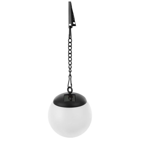 LAMPA SOLARNA PLASTIKOWA KULA WISZĄCA NA KLIPS 10X30CM LAMPA SOLARNA PLASTIKOWA KULA WISZĄCA NA KLIPS 10X30CM