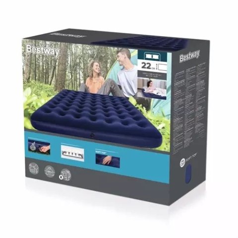 Materac dwuosobowy 203x183x22cm - BESTWAY 67004 Materac dwuosobowy 203x183x22cm - BESTWAY 67004